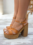 Πέδιλα δερμάτινα με φελλό tfp - Ταμπά - thefashionproject.gr - TFP