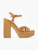 Πέδιλα δερμάτινα με φελλό tfp - Ταμπά - thefashionproject.gr - TFP