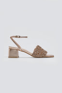 Πέδιλα δερμάτινα με στρας φάσα Iris sandals