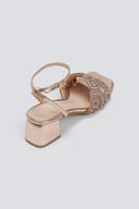 Πέδιλα δερμάτινα με στρας φάσα Iris sandals