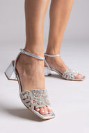 Πέδιλα δερμάτινα με στρας φάσα Iris sandals