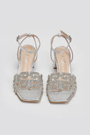 Πέδιλα δερμάτινα με στρας φάσα Iris sandals