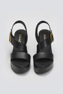 Πέδιλα δερμάτινα με τοκά Ragazza 0771 - Μαύρο - thefashionproject.gr - RAGAZZA