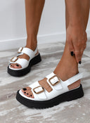 Σανδάλια δερμάτινα με velcro λουράκι TFP