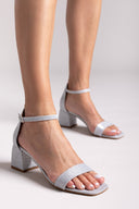 Πέδιλα γκλίτερ με μπαρέτα TFP - Ασημί - thefashionproject.gr - TFP