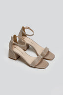 Πέδιλα γκλίτερ με μπαρέτα TFP - Nude - thefashionproject.gr - TFP - 23413004003