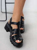 Πέδιλα gladiator Refresh 171540 - Μαύρο - thefashionproject.gr - Refresh