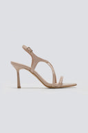 Πέδιλα λουστρίνι με λεπτά λουράκια TFP - Nude - thefashionproject.gr - TFP - 23864004003