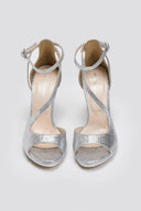 Πέδιλα με ανάγλυφο pattern TFP - Ασημί - thefashionproject.gr - TFP