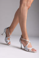 Πέδιλα με crossover λουράκια TFP - Ασημί - thefashionproject.gr - TFP