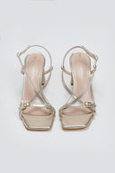 Πέδιλα με crossover σχέδιο TFP - Χρυσό - thefashionproject.gr - TFP - 23927009003