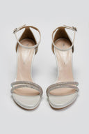 Πέδιλα με διπλή σειρά στρας TFP - Λευκό Πέρλα - thefashionproject.gr - TFP