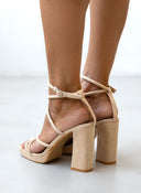 Πέδιλα με φιάπα crossover ERYNN - Μπεζ - thefashionproject.gr - ERYNN