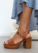 Πέδιλα με φιάπα δερμάτινα tfp - Ταμπά - thefashionproject.gr - TFP