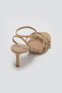 Πέδιλα με λεπτά λουράκια CORINA - Κάμελ - thefashionproject.gr - CORINA