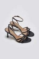 Πέδιλα με λεπτά λουράκια CORINA - Μαύρο - thefashionproject.gr - CORINA