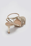 Πέδιλα με λεπτά λουράκια CORINA - Χρυσό - thefashionproject.gr - CORINA