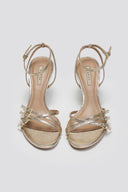 Πέδιλα με λεπτά λουράκια CORINA - Χρυσό - thefashionproject.gr - CORINA