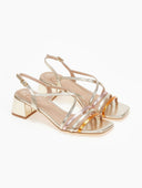 Πέδιλα με λεπτά λουράκια ERYNN - Χρυσό - thefashionproject.gr - ERYNN