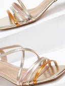 Πέδιλα με λεπτά λουράκια ERYNN - Χρυσό - thefashionproject.gr - ERYNN