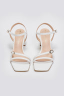Πέδιλα με λεπτά λουράκια TFP - Λευκό - thefashionproject.gr - TFP