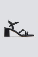 Πέδιλα με λεπτά λουράκια TFP - Μαύρο - thefashionproject.gr - TFP