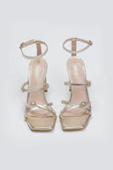 Πέδιλα με λεπτά λουράκια TFP - Χρυσό - thefashionproject.gr - TFP - 23895009003