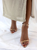 Πέδιλα με λεπτό λουράκι TFP - Χαλκός - thefashionproject.gr - TFP