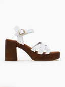 Πέδιλα με μπαρέτα δερμάτινα estil - Λευκό - thefashionproject.gr - Estil