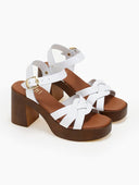 Πέδιλα με μπαρέτα δερμάτινα estil - Λευκό - thefashionproject.gr - Estil