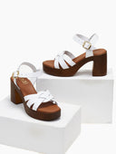 Πέδιλα με μπαρέτα δερμάτινα estil - Λευκό - thefashionproject.gr - Estil