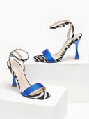 Πέδιλα με μπαρέτα και print tfp - Μπλε - thefashionproject.gr - TFP