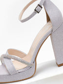 Πέδιλα με μπαρέτα και στρας TFP - Λευκό - thefashionproject.gr - TFP