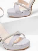 Πέδιλα με μπαρέτα και στρας TFP - Λιλά - thefashionproject.gr - TFP