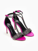Πέδιλα με μπαρέτα και στρας tfp - Magenta - thefashionproject.gr - TFP