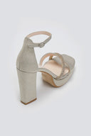 Πέδιλα με μπαρέτα και στρας TFP - Χρυσό - thefashionproject.gr - TFP