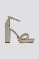 Πέδιλα με μπαρέτα και στρας TFP - Χρυσό - thefashionproject.gr - TFP
