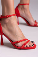Πέδιλα με μπαρέτα ONLY 15340888 - Κόκκινο - thefashionproject.gr - ONLY