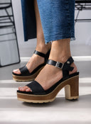 Πέδιλα με μπαρέτα Refresh 171782 - Μαύρο - thefashionproject.gr - Refresh
