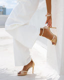 Πέδιλα με μπαρέτα tfp - Χρυσό - thefashionproject.gr - Estil