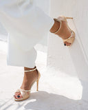 Πέδιλα με μπαρέτα tfp - Χρυσό - thefashionproject.gr - Estil