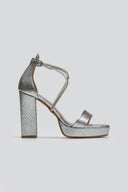 Πέδιλα με pattern και στρας TFP - Ασημί - thefashionproject.gr - TFP