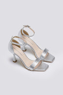 Πέδιλα με pattern TFP - Ασημί - thefashionproject.gr - TFP
