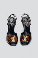Πέδιλα με print ταρταρούγα και μπαρέτα TFP - Κάμελ - thefashionproject.gr - TFP