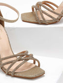 Πέδιλα με στρας και μπαρέτα tfp - Χρυσό - thefashionproject.gr - TFP