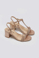 Πέδιλα με στρας και μπαρέτα - Χαλκός - thefashionproject.gr - La Coquette - 23833013002