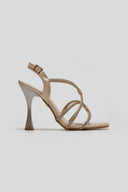 Πέδιλα με στρας λουράκια TFP - Μπεζ Πέρλα - thefashionproject.gr - TFP