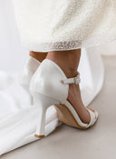 Πέδιλα με στρας μπαρέτα TFP - Λευκό - thefashionproject.gr - TFP