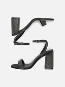Πέδιλα με στρας ONLY 15340872 - Μαύρο - thefashionproject.gr - ONLY
