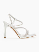 Πέδιλα με στρας Ragazza 0990 - Λευκό - thefashionproject.gr - RAGAZZA